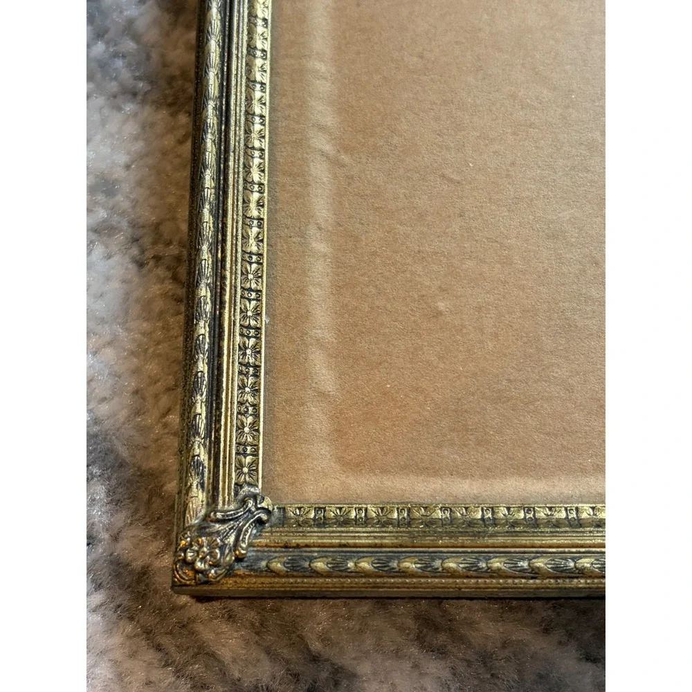 Vintage Ornate Brass Picture Frame Gold Filigree 10x13 Tabletop* Wall Mount
